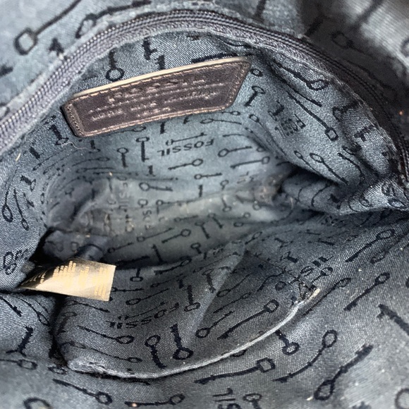 Fossil Navy Blue Leather Swing Pack Hipster Front Flap Crossbody Bag ZB5055 - Picture 8 of 10